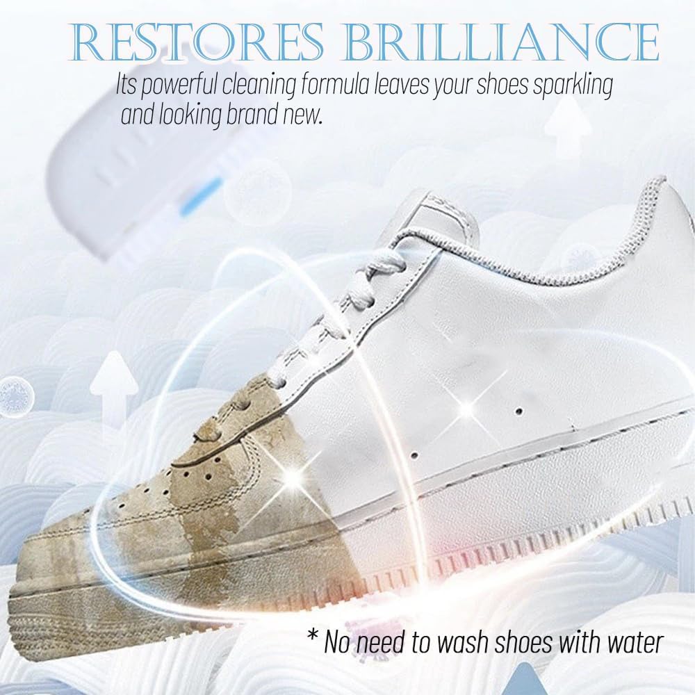 2-in-1 Schuhbürste Mit Reinigungsschaum – Weiße Schuhpflege Für Sneaker & Sportschuhe (2 Stück)