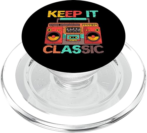 Miniatura 8 de Keep It Classic Radio 80s 90s Retro Vintage Cassette Player PopSockets Adhesivo PopGrip
