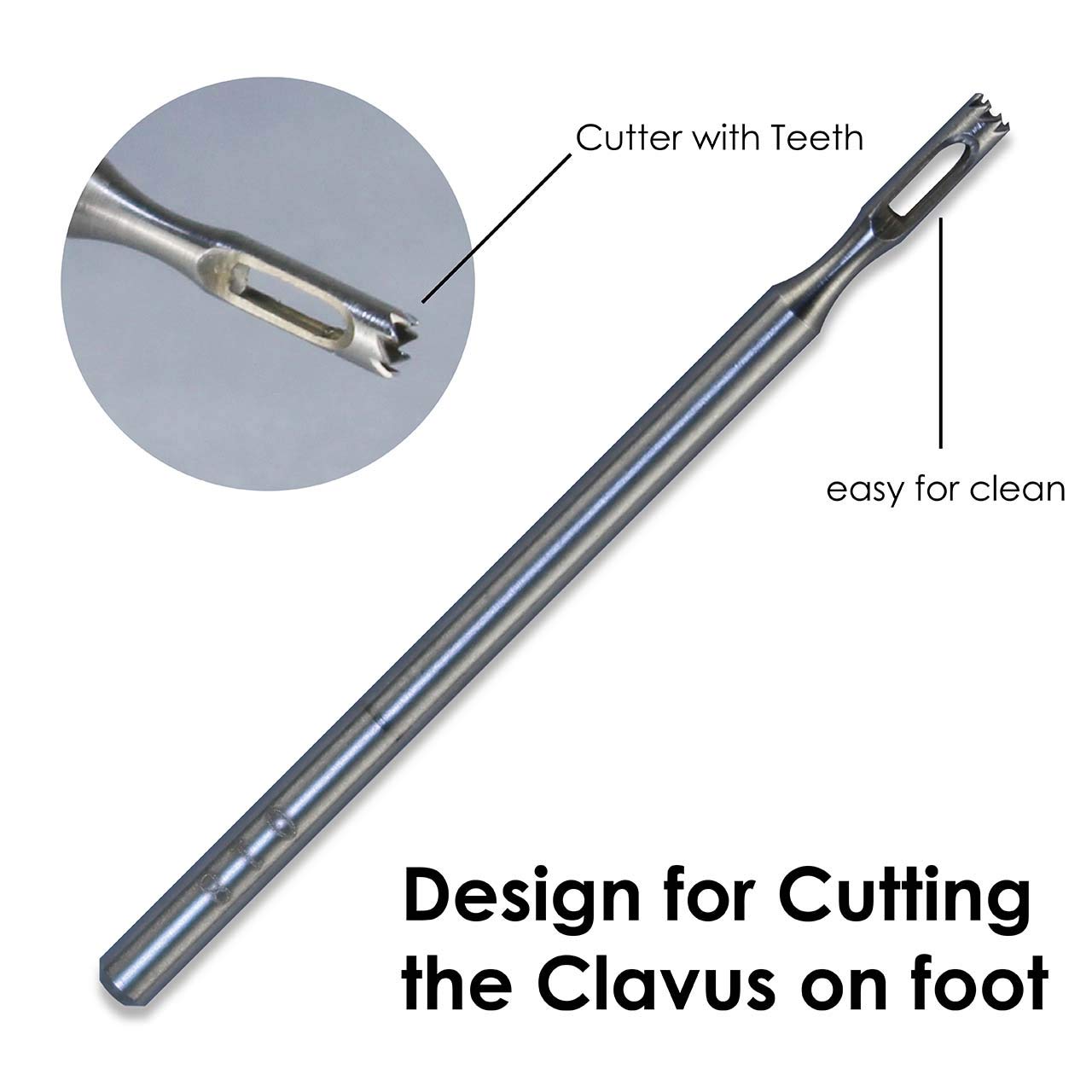 C&I Hollow Cutter Bit, Profession Tungsten Tool for Pedicure (with Teeth) - Image 2