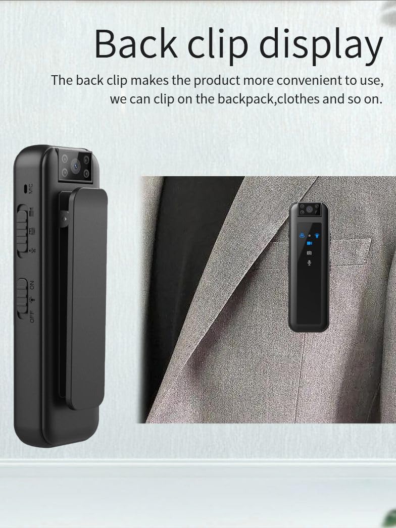 HD 1080P infrared night vision mini DV camera, invisible motion monitoring, portable outdoor law enforcement recorder(Camera 256G card)