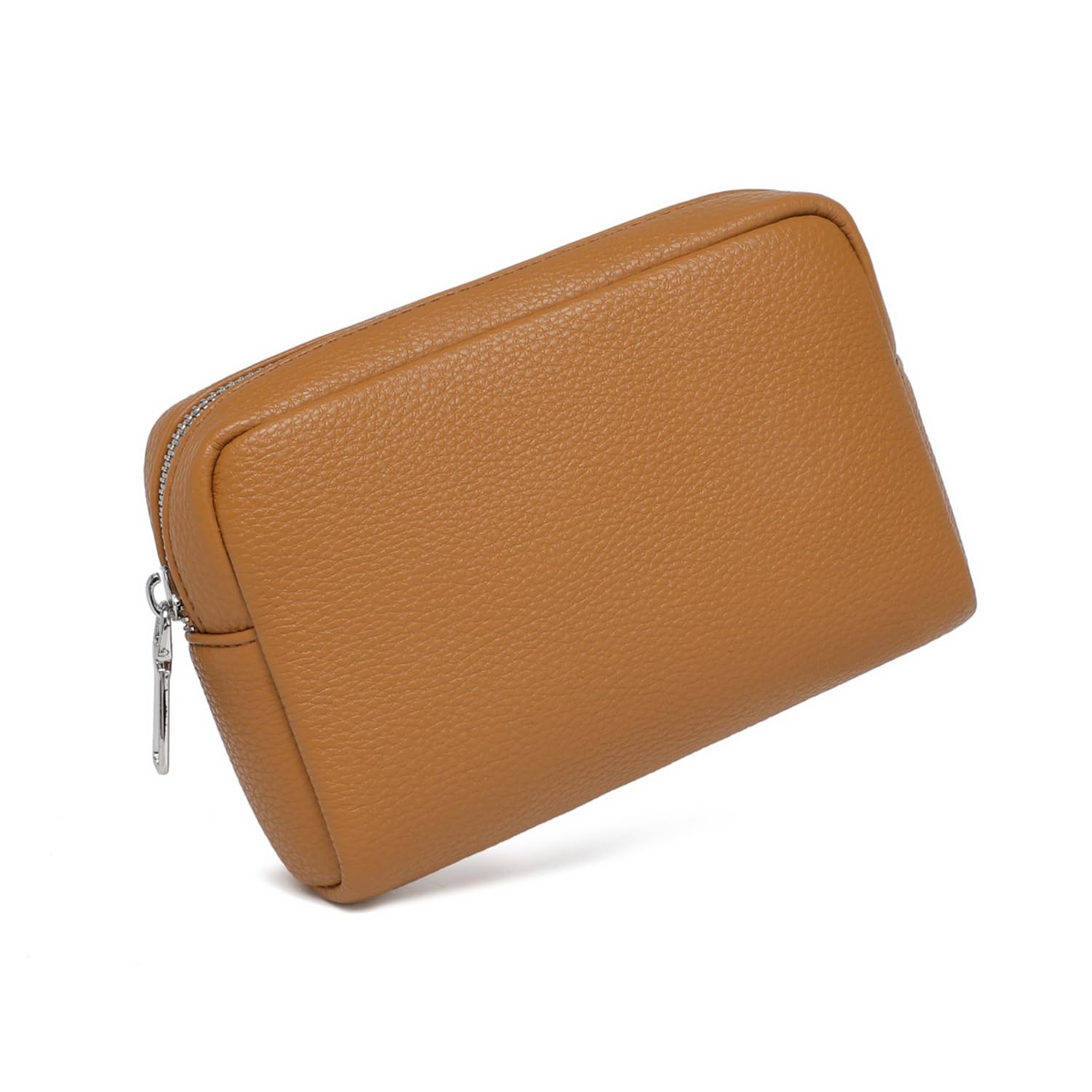 Makeup Bag Large Capacity Womens Classic Black Wash Bag Adjustable Partition Wash Brush and Cosmetic Carrying Bag Ochre