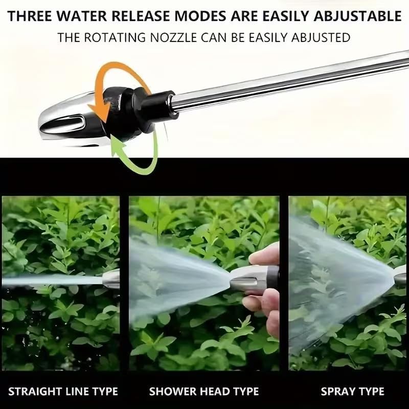 High Pressure Garden Hose Nozzle Sprayer with Plastic Soap Foam Dispenser Bottle, Heavy Duty Car Wash Foam Gun, Adjustable Nozzle for Gardening, Solar Panel Cleaning, Pet Showering image 3