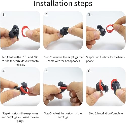 Miniatura 6 de 5 pares de puntas de gancho para las orejas Bose QuietComfort II (2022) y QuietComfort Ultra (2023), puntas de agarre antideslizantes accesorios
