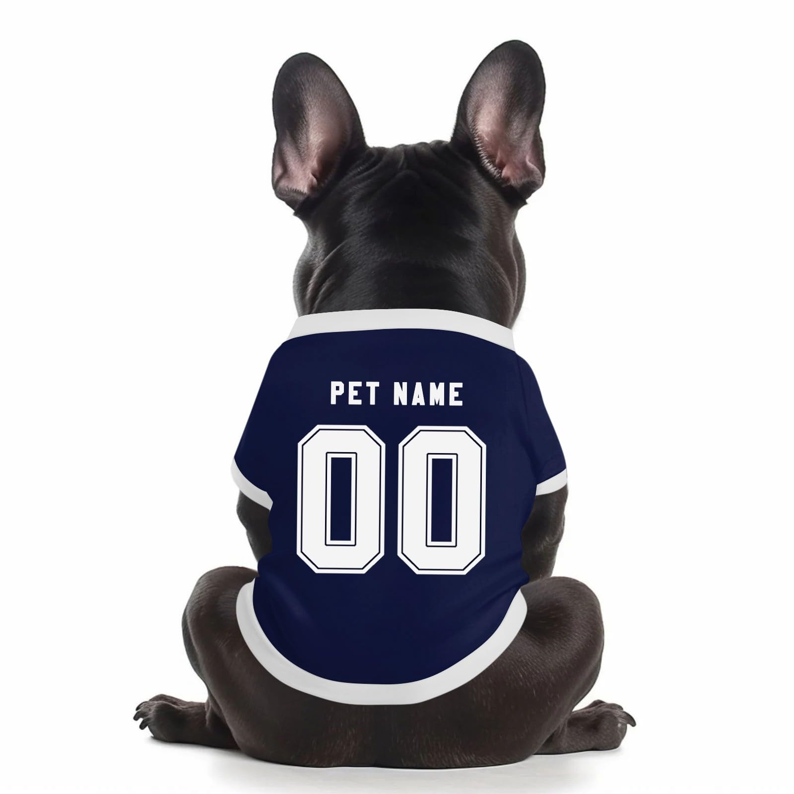 Plain Dog Shirt for Small, Medium, Large Dogs Custom Dog Football Jersey with Name Number Logo Personalized Sports Fan Pet Jerseys Clothes โ image 1