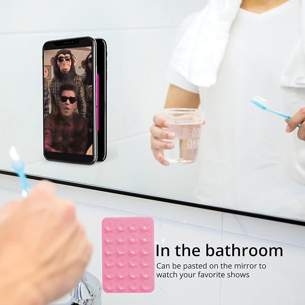 3.1 x 2.2 inches (8.0 x 5.5 cm) mobile phone silicone cup, suction cup smartphone, strong grip smartphone cradle for selfies and videos, mobile phone case stand - 3
