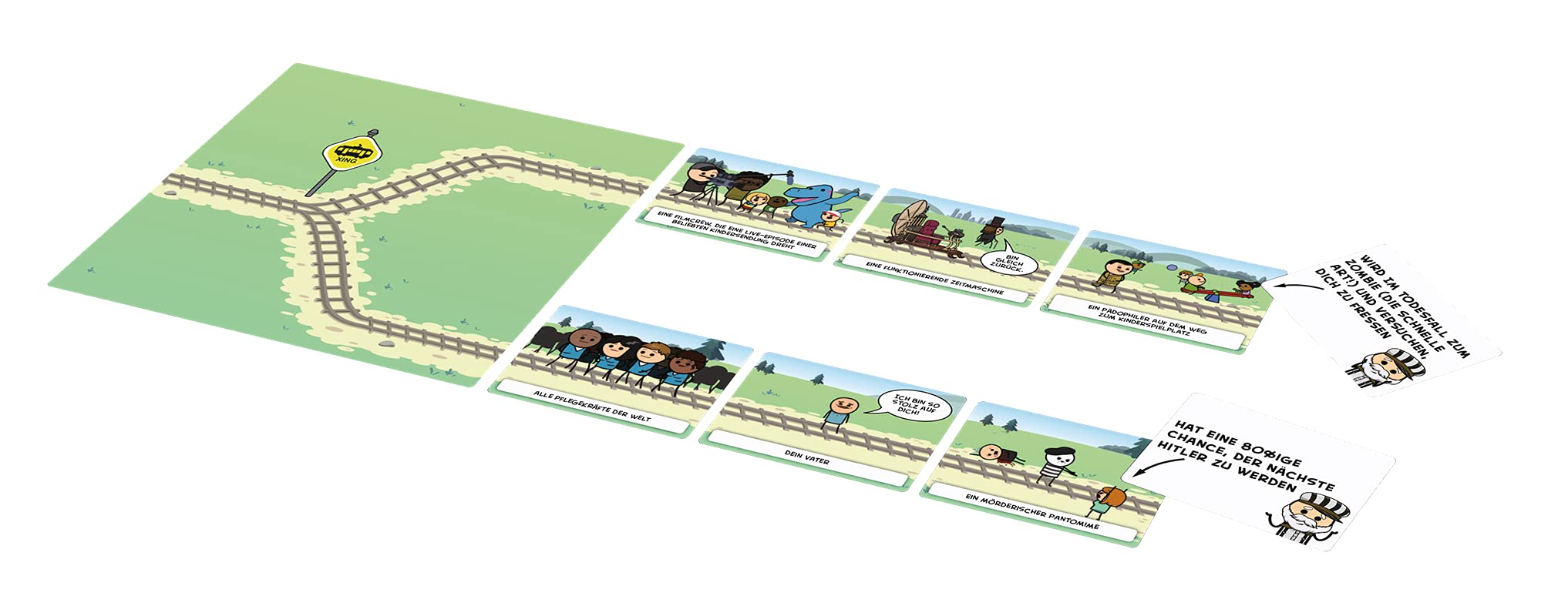 Lucky Duck Games | Trial by Trolley | Jeu de base | Jeu de société | Jeu de cartes | 3 à 13 joueurs | 16 ans et plus | Plus de 15 minutes | Allemand