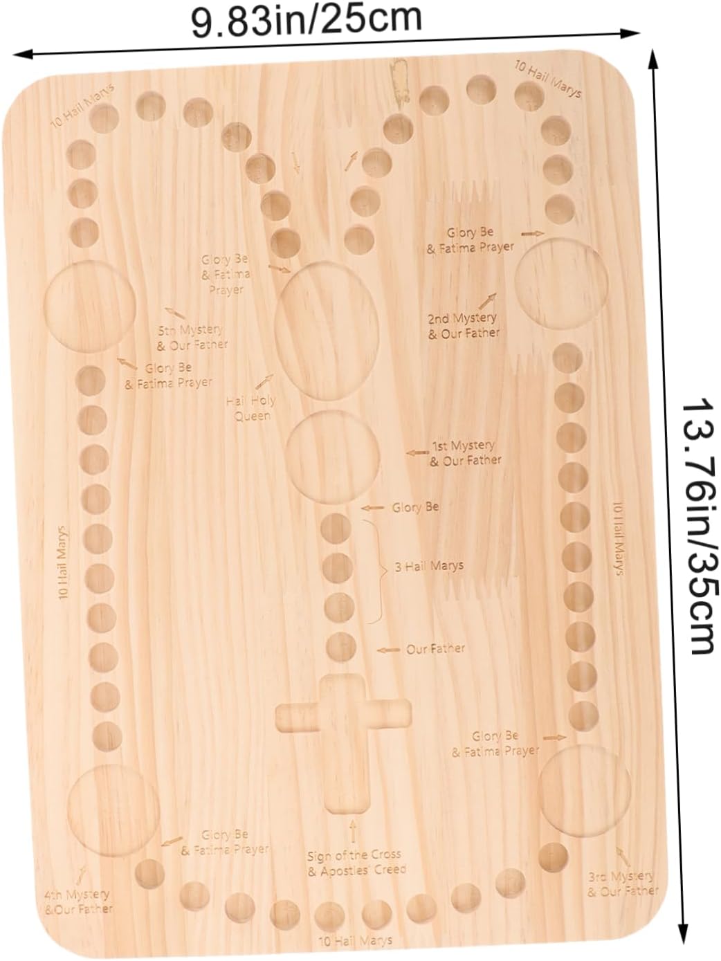 FONDOTIN Wooden DIY Bead Design Tray Ergonomic Beading Board for Jewelry Making for Crafting Rosaries Beads Fun Activity for All Ages DIY Supplies for Creative Projects