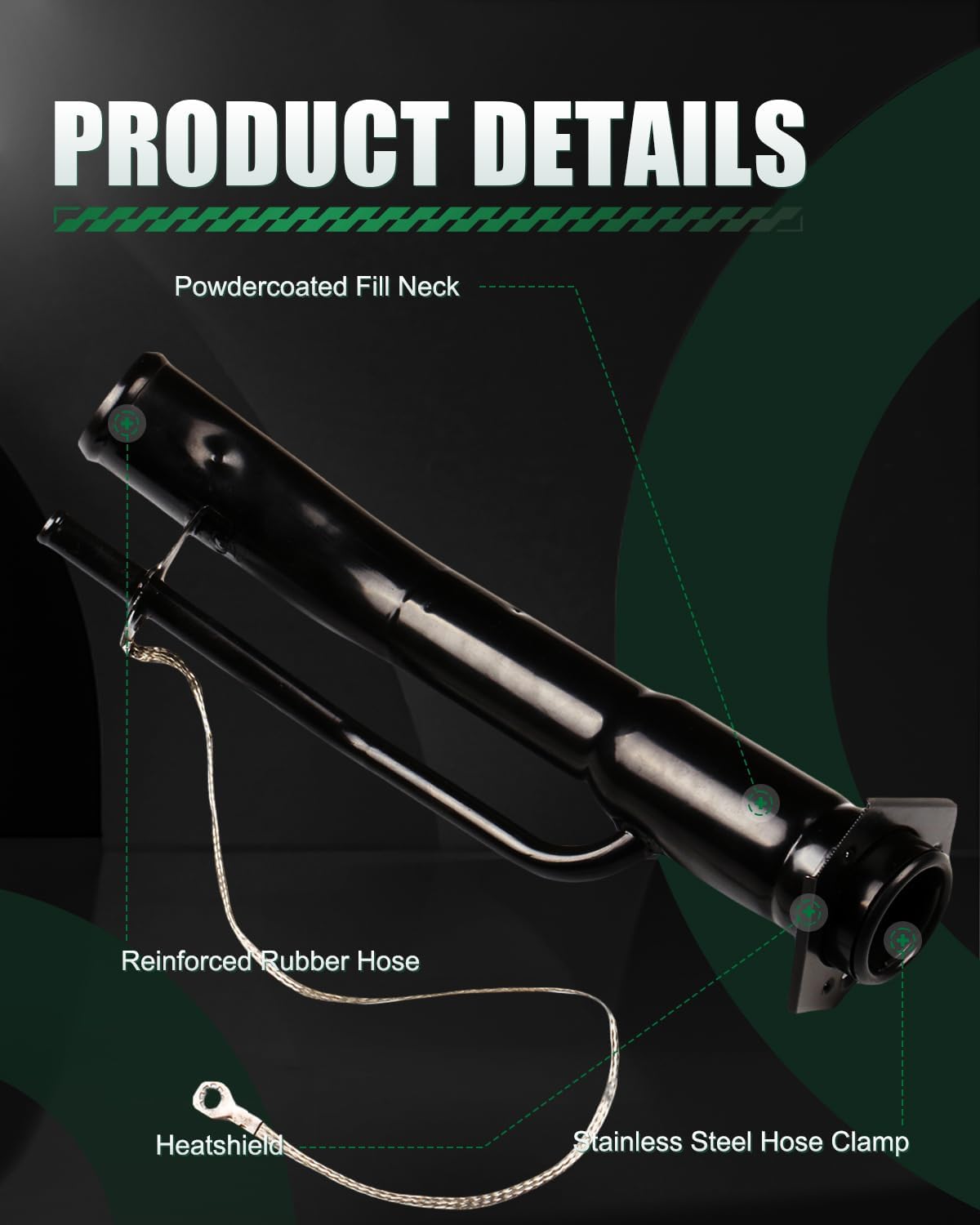 SCITOO FN675 577-809 Fuel Filler Neck Pipe Tube Fit 2000 2001 2002 For Chevrolet S10 2000 2001 2002 For GMC Sonoma