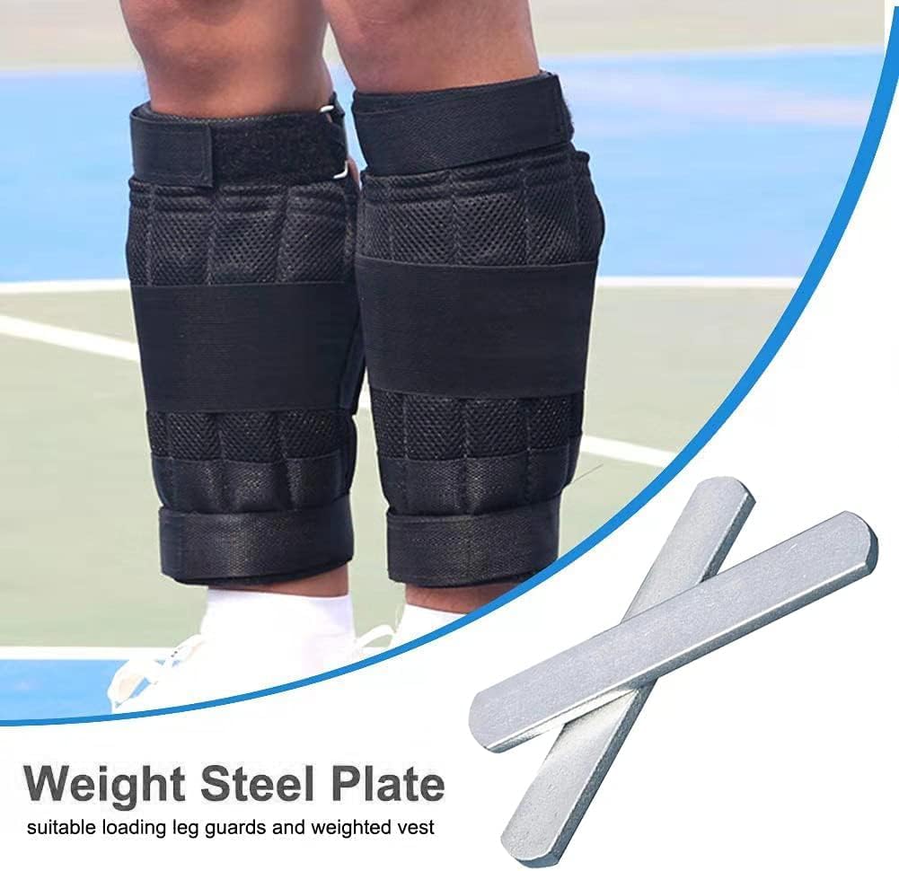 8PCS Steel Plates for Weighted Vest Loading Leg Guards, Strength Training Weight Steel Plate Adjustable Round Head Rustproof