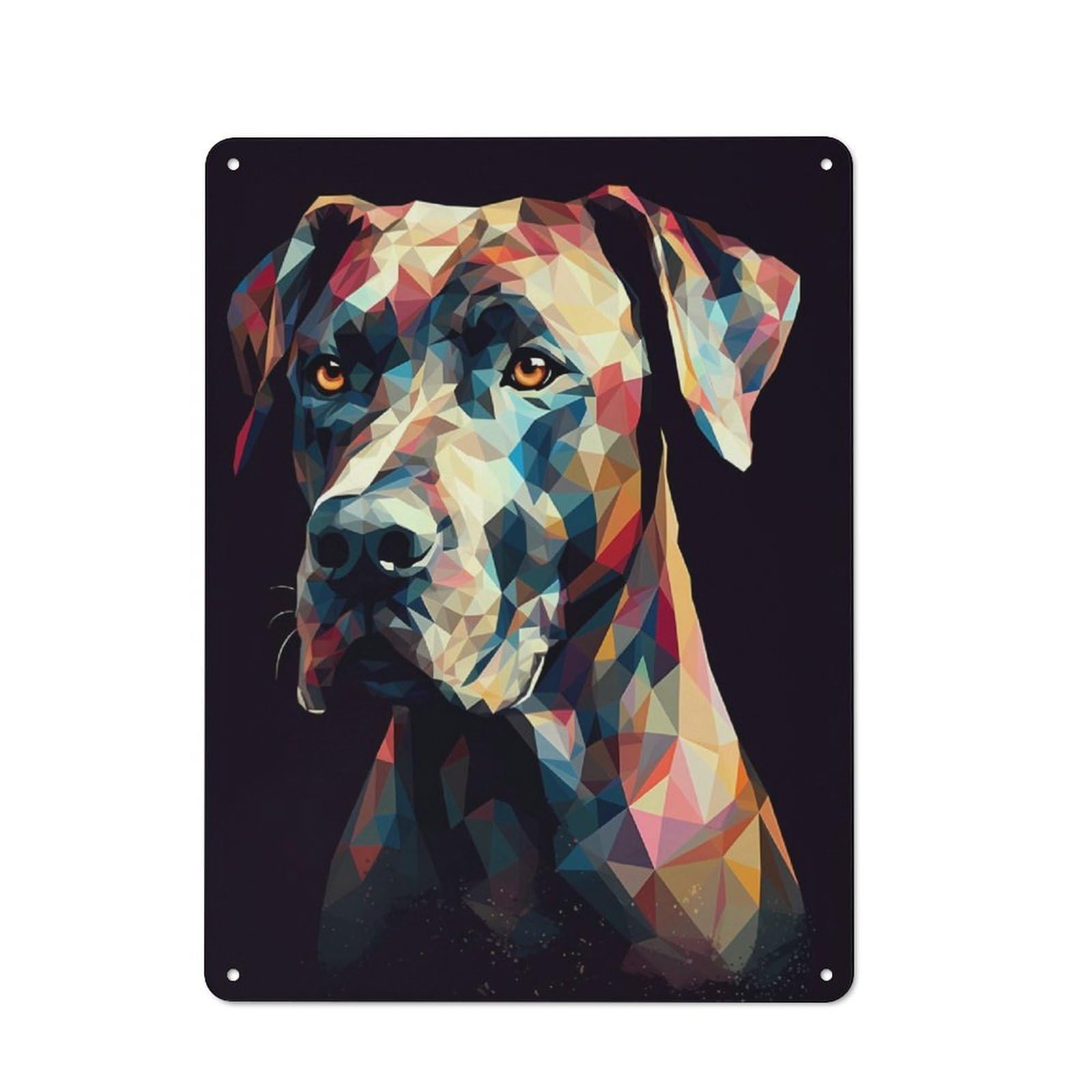 Junmoney Great Dane Abstract Vintage Tin Sign 40X30cm With For Guest Room Or Hallway, Suited To Wall Displays In Guest Rooms And Hallways