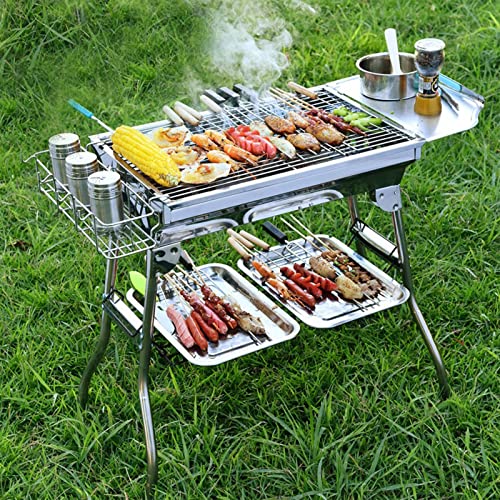Barbecue à charbon portable pliable pour espace restreint et camping - 2