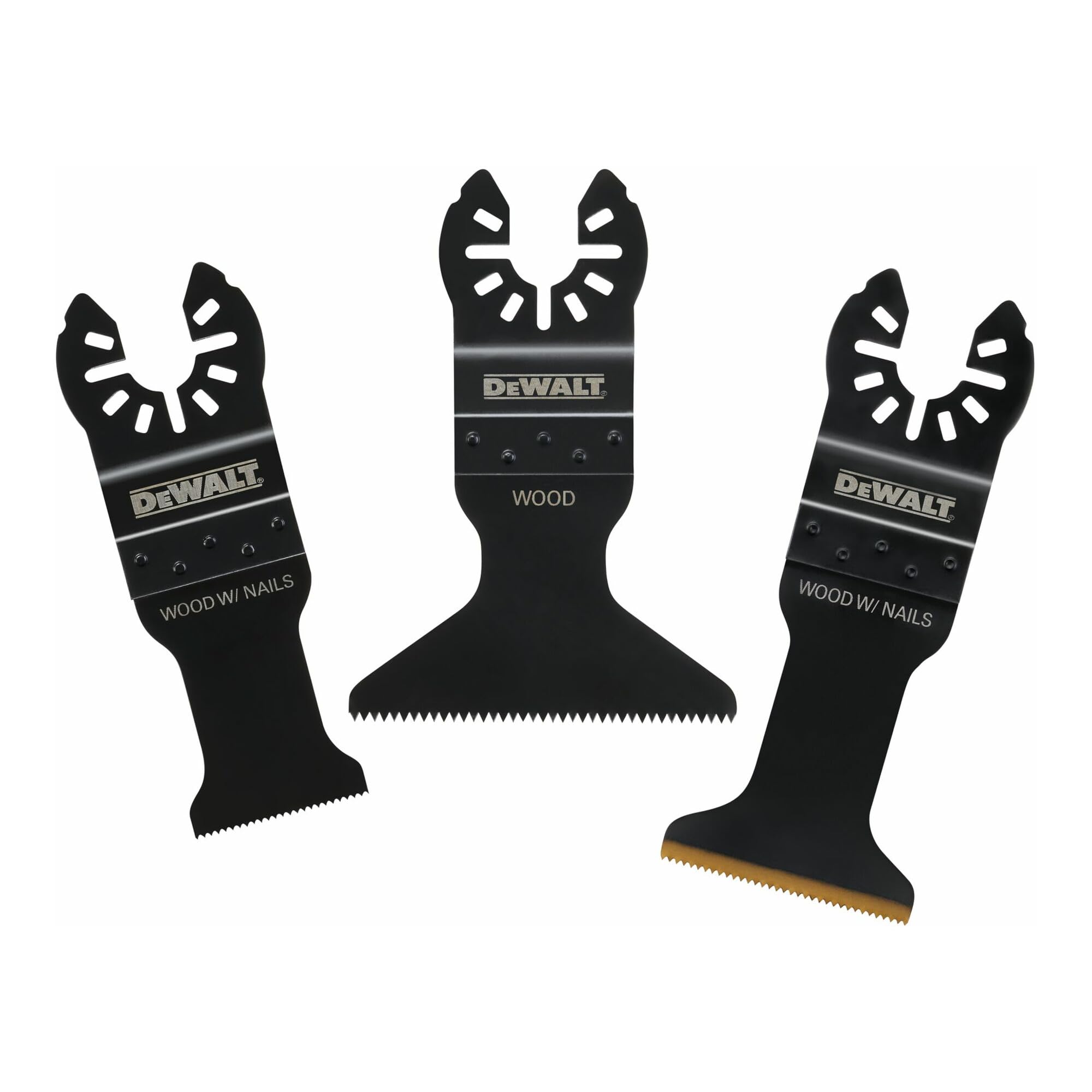 Dewalt DT20760 Lot de 3 lames oscillantes idéales pour les coupes rapides dans le bois, le plastique et les plaques de plâtre