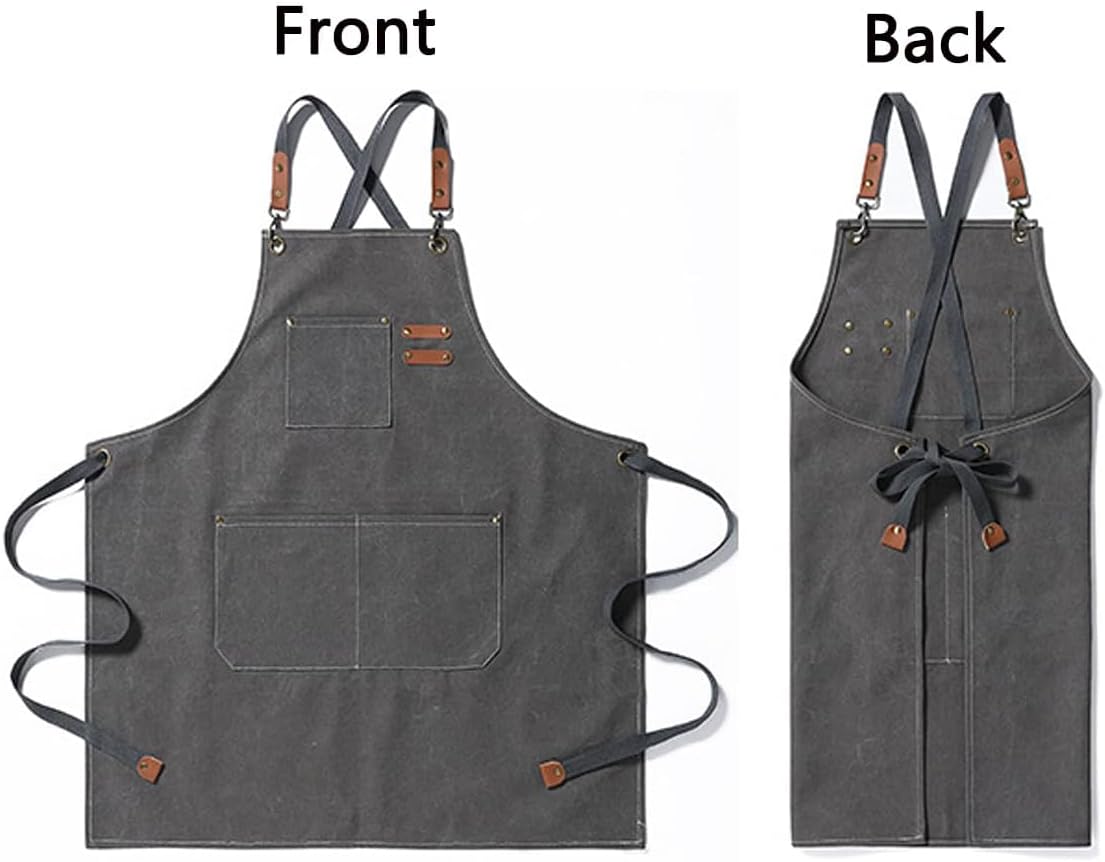 Kids Aprons AdjustableTool Waterproof For Cooking Painting Gardener Canvas Apron For 6-12 Girls And Boys