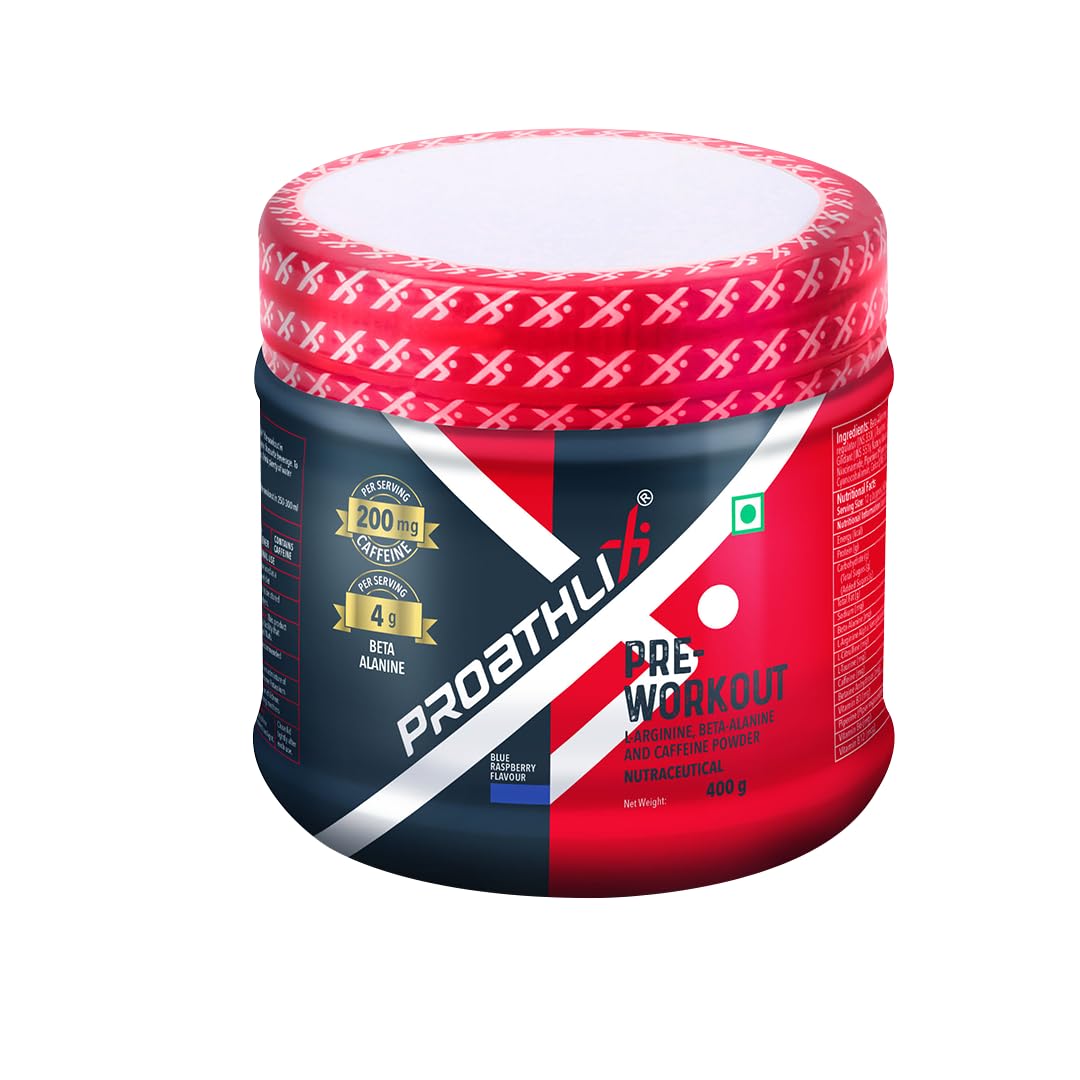 Proathlix Pre Workout Powder for Men and Women (400g, Blue Raspberry) | 4g Beta Alanine | 200mg Caffeine (B09CDQ36D8) Amazon Price History, Amazon Price Tracker