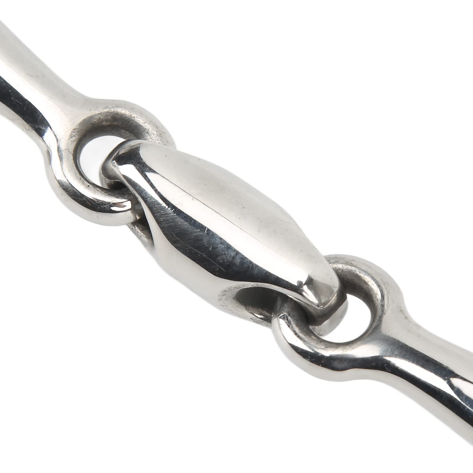Mors en acier inoxydable pour chevaux, 12 cm, design anti-morsure pour un contrôle confortable