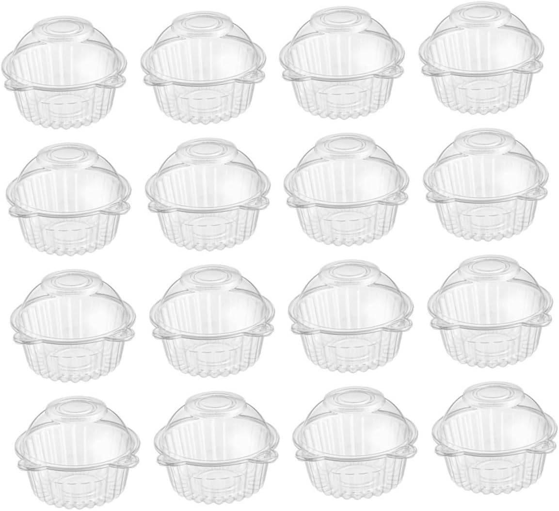 COHEALI 50pcs Ps Cake Storage Containers Portable Cake Carrier Boxes Fresh Keeping Baking Dessert Holder for Home Kitchen Use