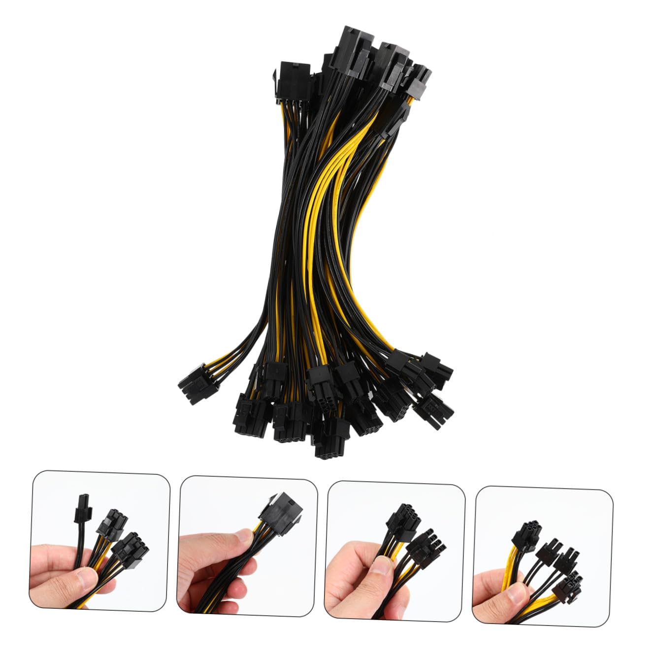 Cable de Alimentación de Extensión de Gráficos 8p a 6 2p 10 Piezas | Cobre, Od2.1 Mm, Extremo 5559 y Doble Interfaz 5557 Deslizante, para PC y Tarjetas Gráficas