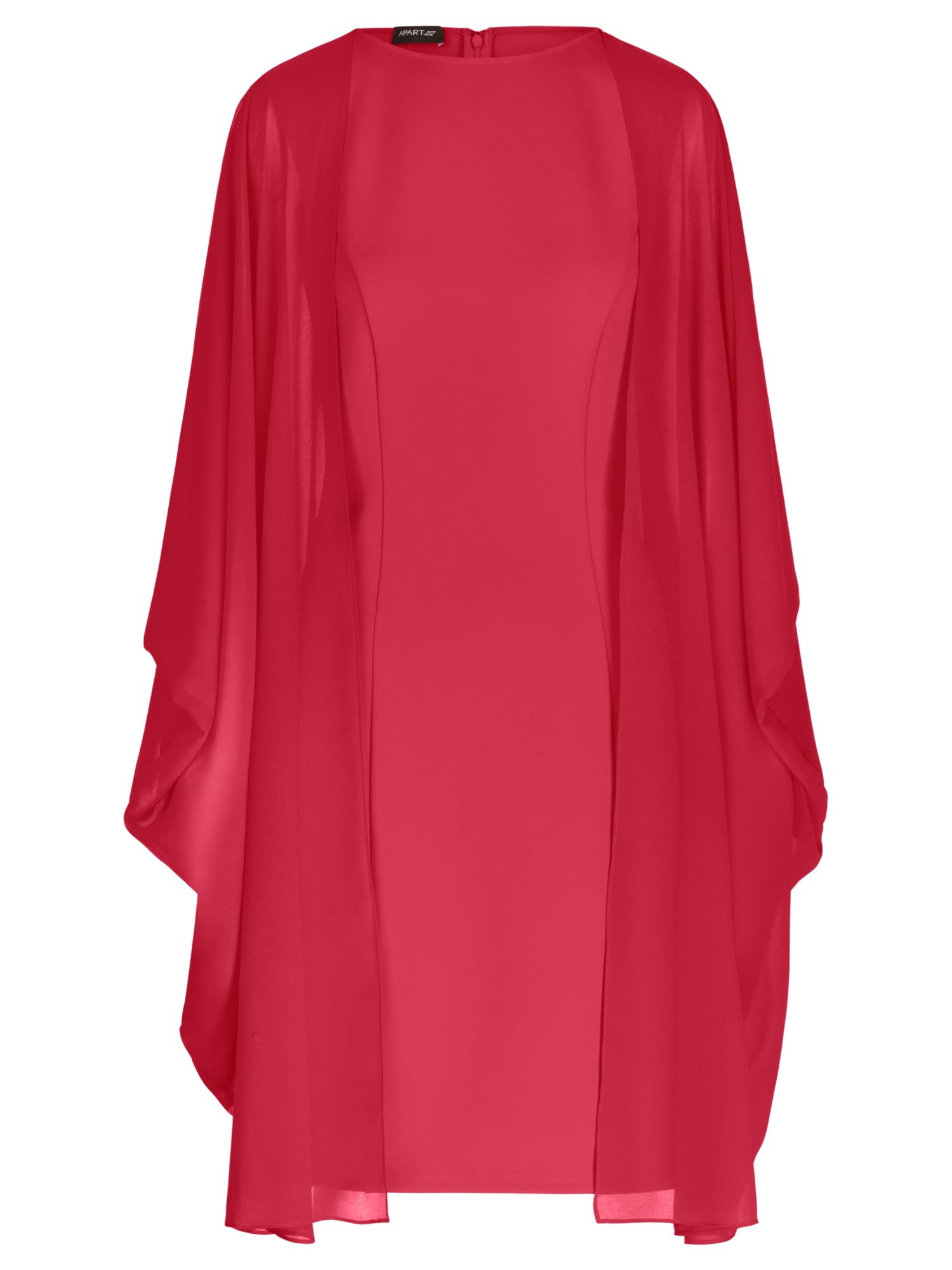 Robe de cocktail masquant les bras silhouette affinée tissu extensible confortable