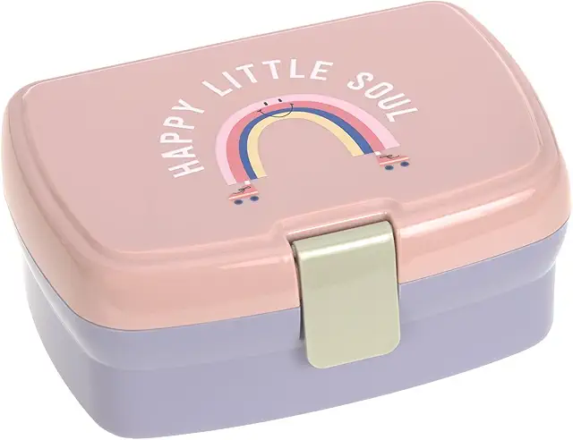 LÄSSIG BPA-Free Rainbow Kids Lunch Box with Removable Compartment