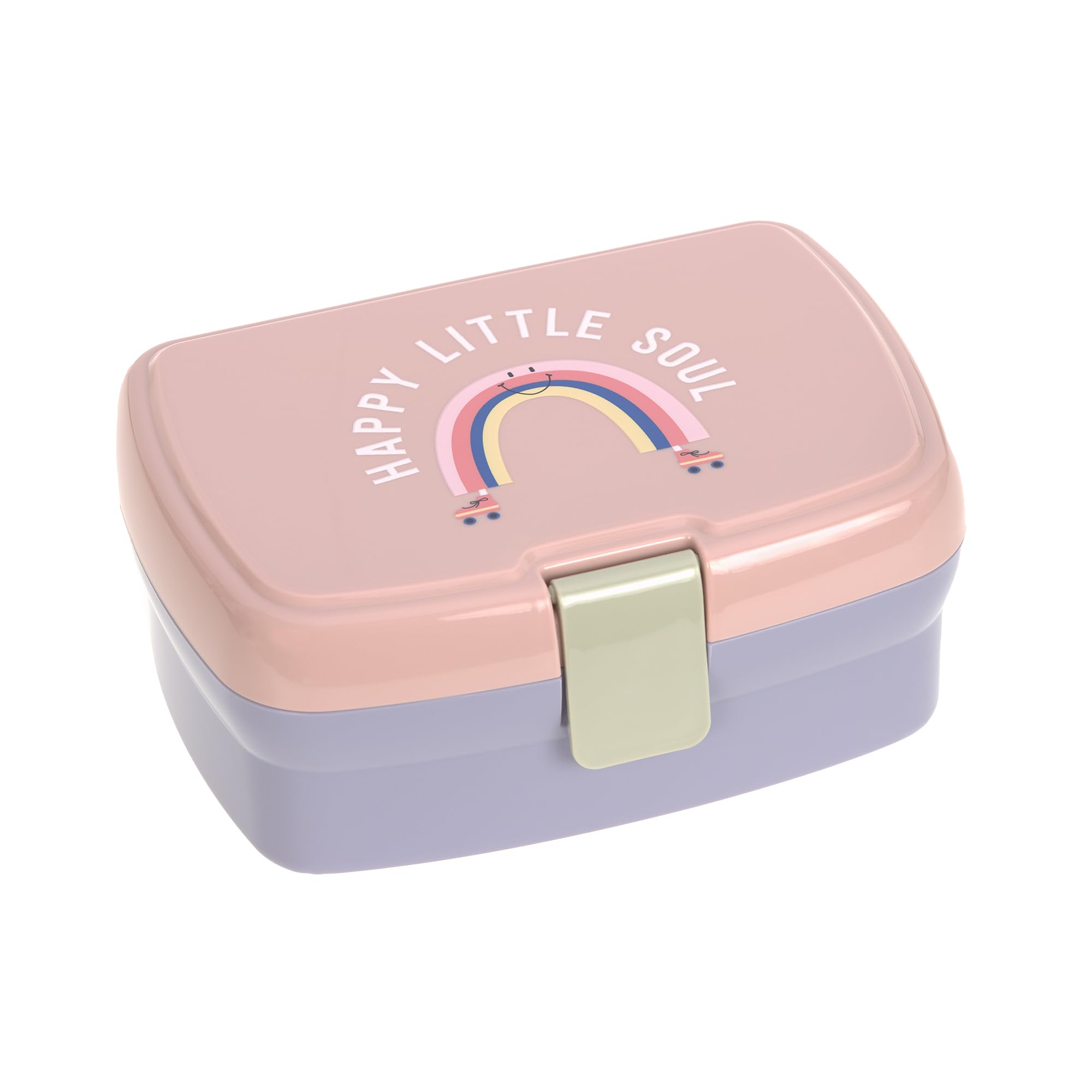 Lässig Fiambrera para niños con separador extraíble, sin BPA/Rainbow