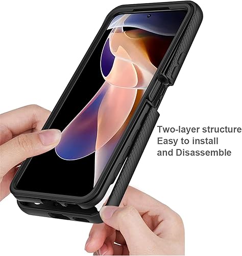 Miniatura 5 de DAMONDY Funda para Redmi Note 11 Pro Plus funda Redmi Note 11 Pro Plus protección contra caídas 2 en 1 híbrida resistente de doble capa para Redmi