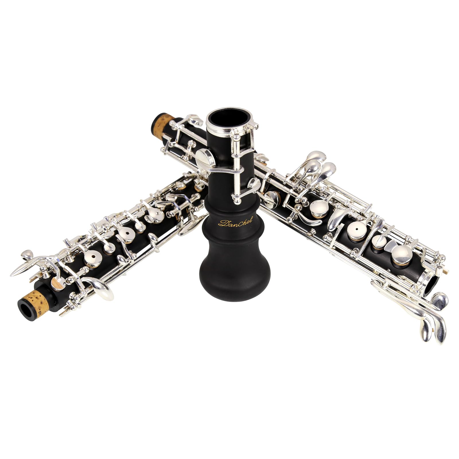 Oboe ABS Korpus versilbert halbautomatisch C-Ton mit Zubehörset
