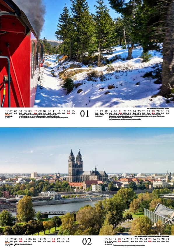 Deutschlandzauber From the Baltic Sea to the Ore Mountains DIN A4 Calendar for 2024 Holiday Travel Germany Seelenzauber - Image 2