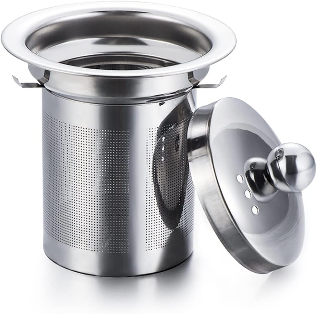 Tea Strainer， Reusable Stainless Steel Filter Tea Ware fine mesh Injector Filter Cup teapot Tea Set Filtering