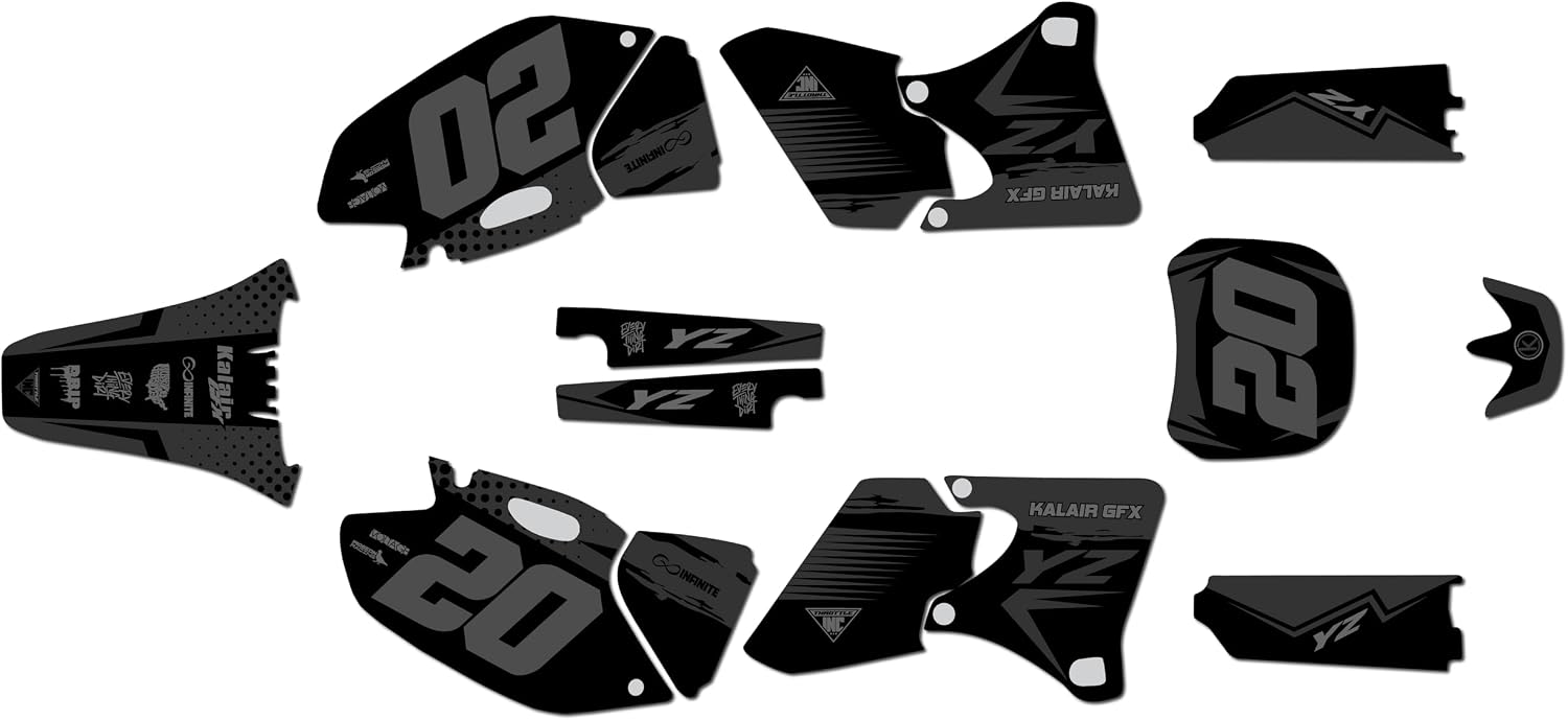 Graphics Kit for Yamaha YZ250F, YZ400F and YZ426F (1998-2002) Spear Series Magenta 9 Mil - Easy Go - Dirt Pit Bike Motorcycle Sticker, Dirtbike Racing Decal Motocross no-Plastics