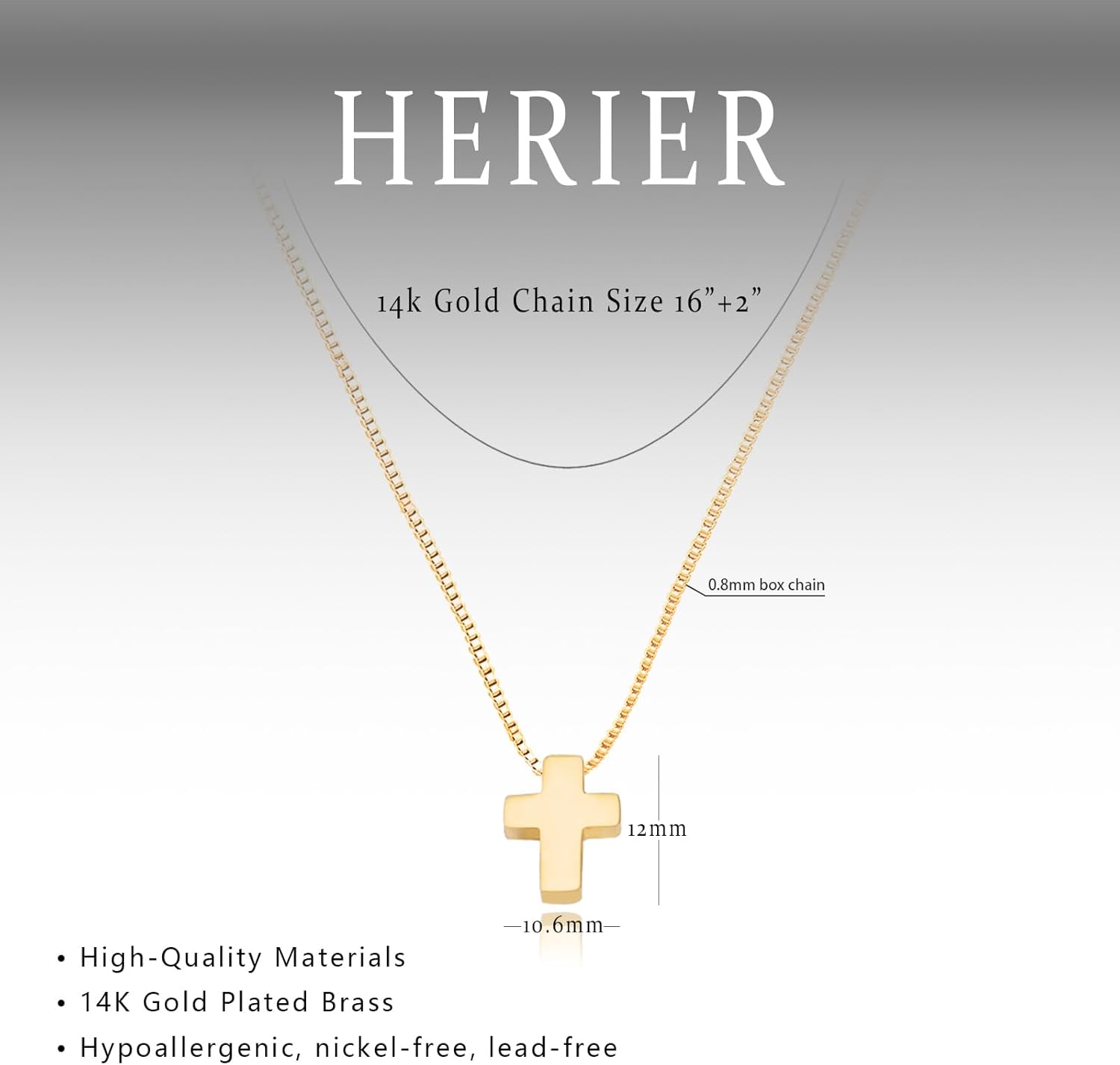 Cross Necklace for Women, Dainty 18K Gold Plated/Sterling Silver Small Cross Pendant Necklace Simple Gold Cross Necklaces for Women Trendy Faith Jewelry Gift - Image 4