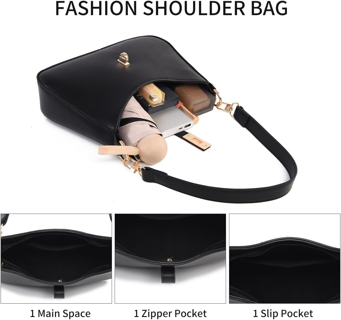 Purses for Women, Shoulder Bag for Women, Handbag Hobo Bags Vegan Leather Crossbody Purse Convertible - Image 4