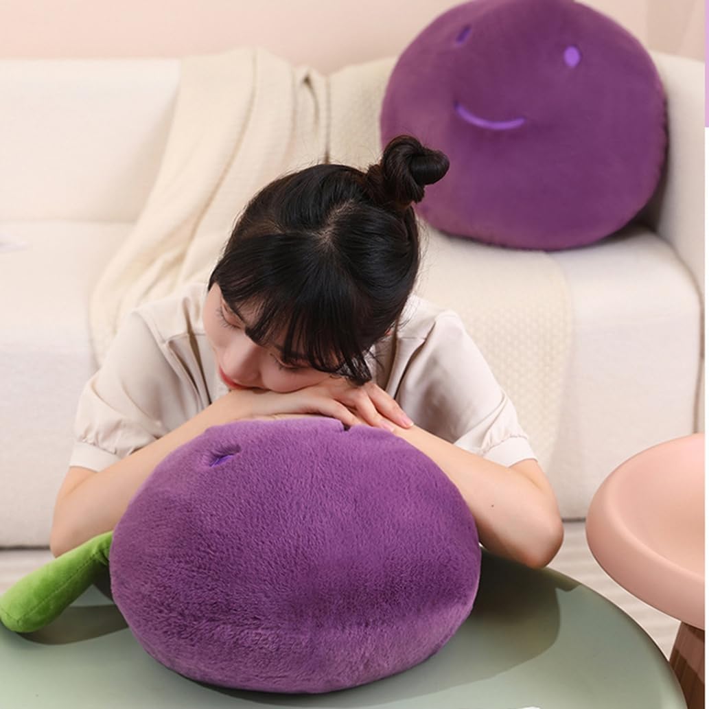 縫い包み ブドウ 抱きまきら きのこ ぬいぐるみ 大きい プレゼント おもちゃ クッション ソフト 果物 彼女へ 笑顔 飾り クリス