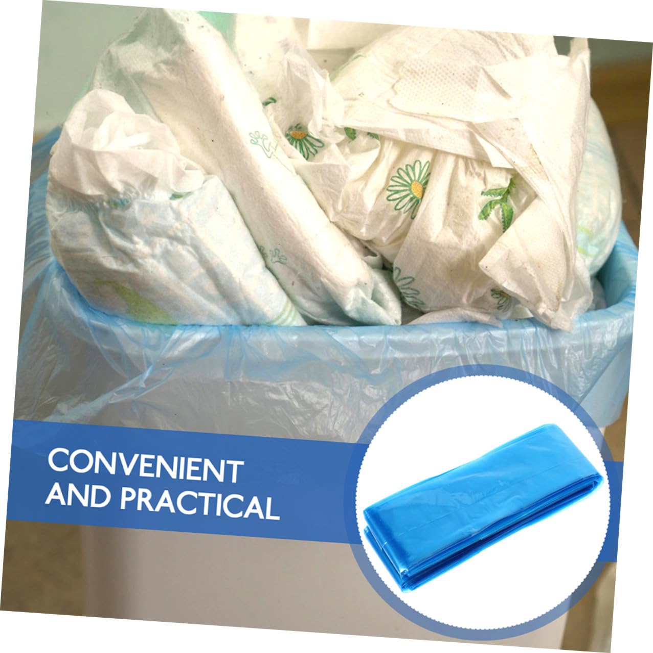 YARNOW 3 Rolls Diaper Pail Trash Bags Refill for Diaper Pails with Leak Protection Nursery Essential for Newborns