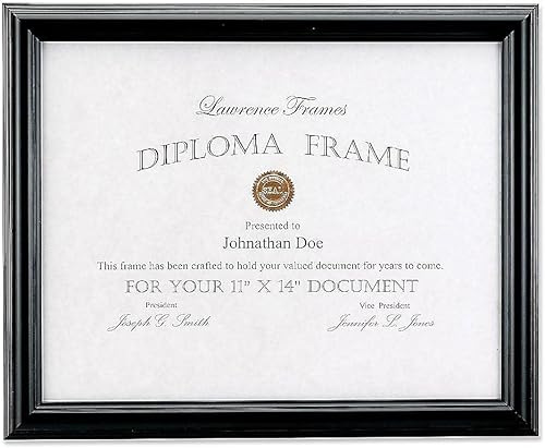 Vista 4 de Lawrence Frames 185181 - Marco de fotos color nogal y dorado, 8.5 x 11 pulgadas