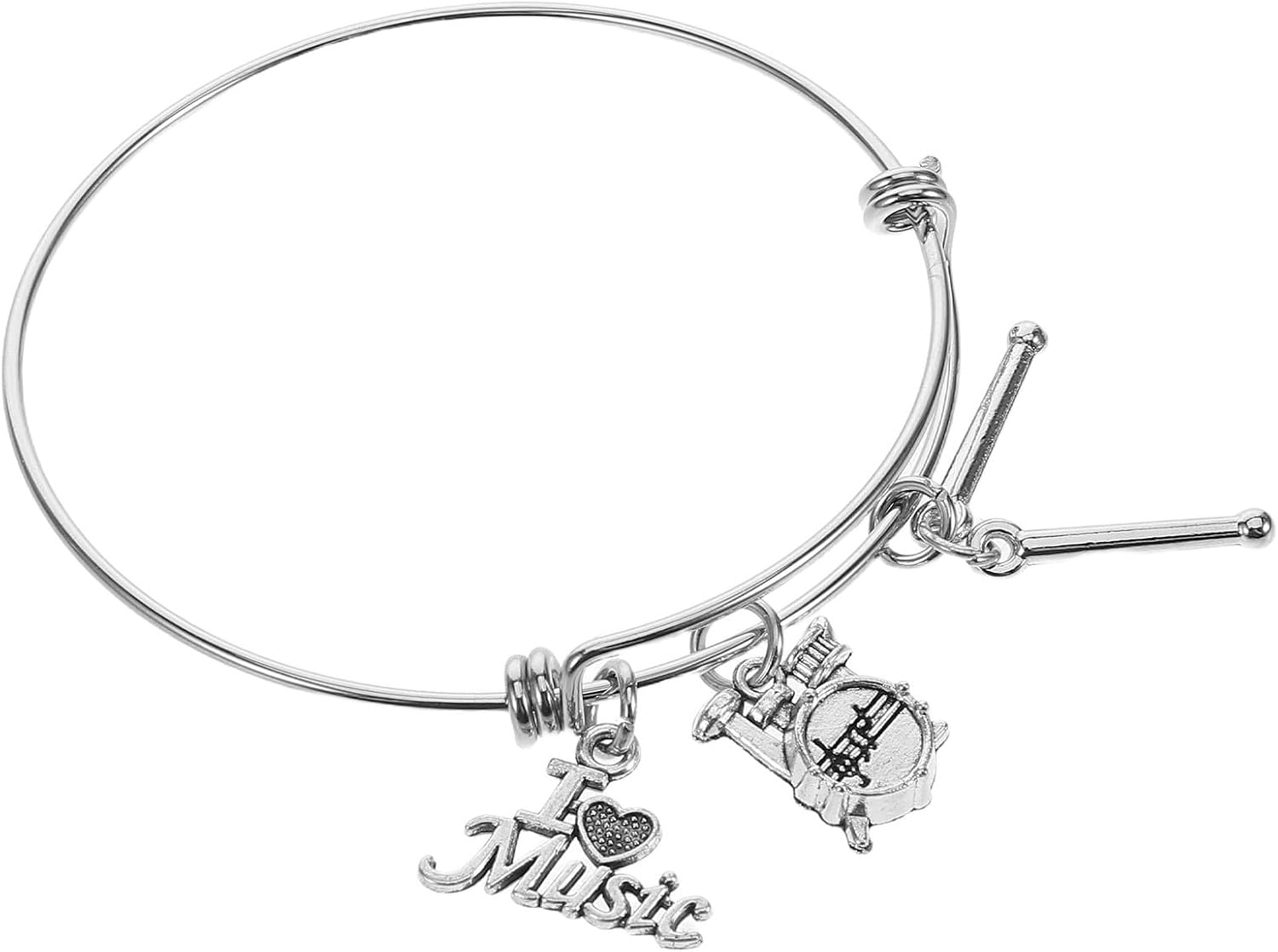 Stainless Steel Drum Bracelet Xmas Gift for Music Enthusiasts
