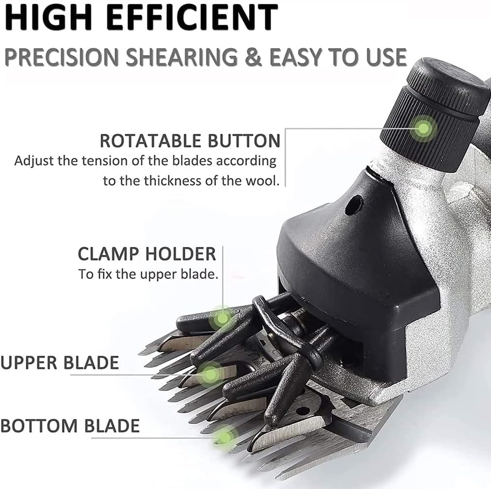 Tosatrici Elettriche Portatili Professionali per Pecore - Ideali per La Toelettatura di Lana, Pelo E Capelli di Pecore, Capre, Alpaca, Conigli Dangora E Altri Animali da Allevamento - Kit di