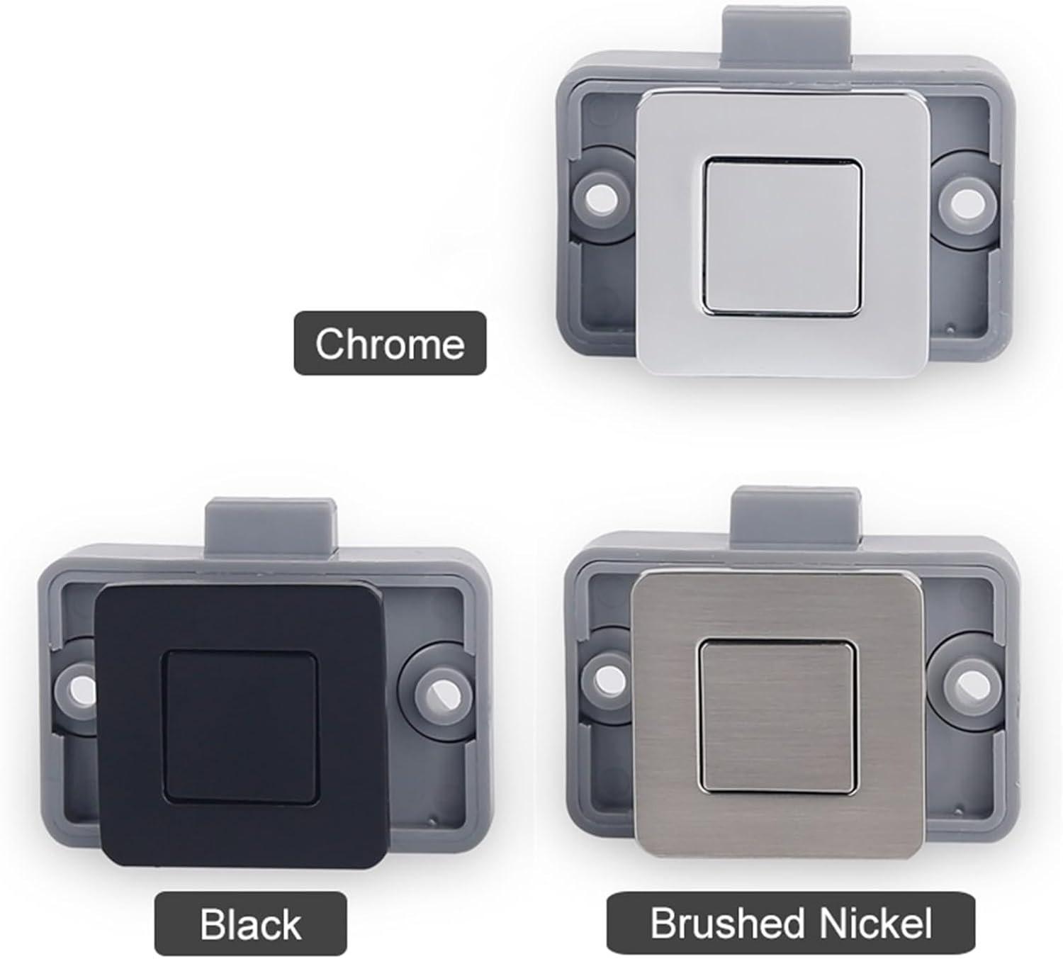 Camper Car Push Lock 26mm Home Cabinet Drawer Lock Keyless Push Button Latch Furniture Hardware 1Pcs(Black)