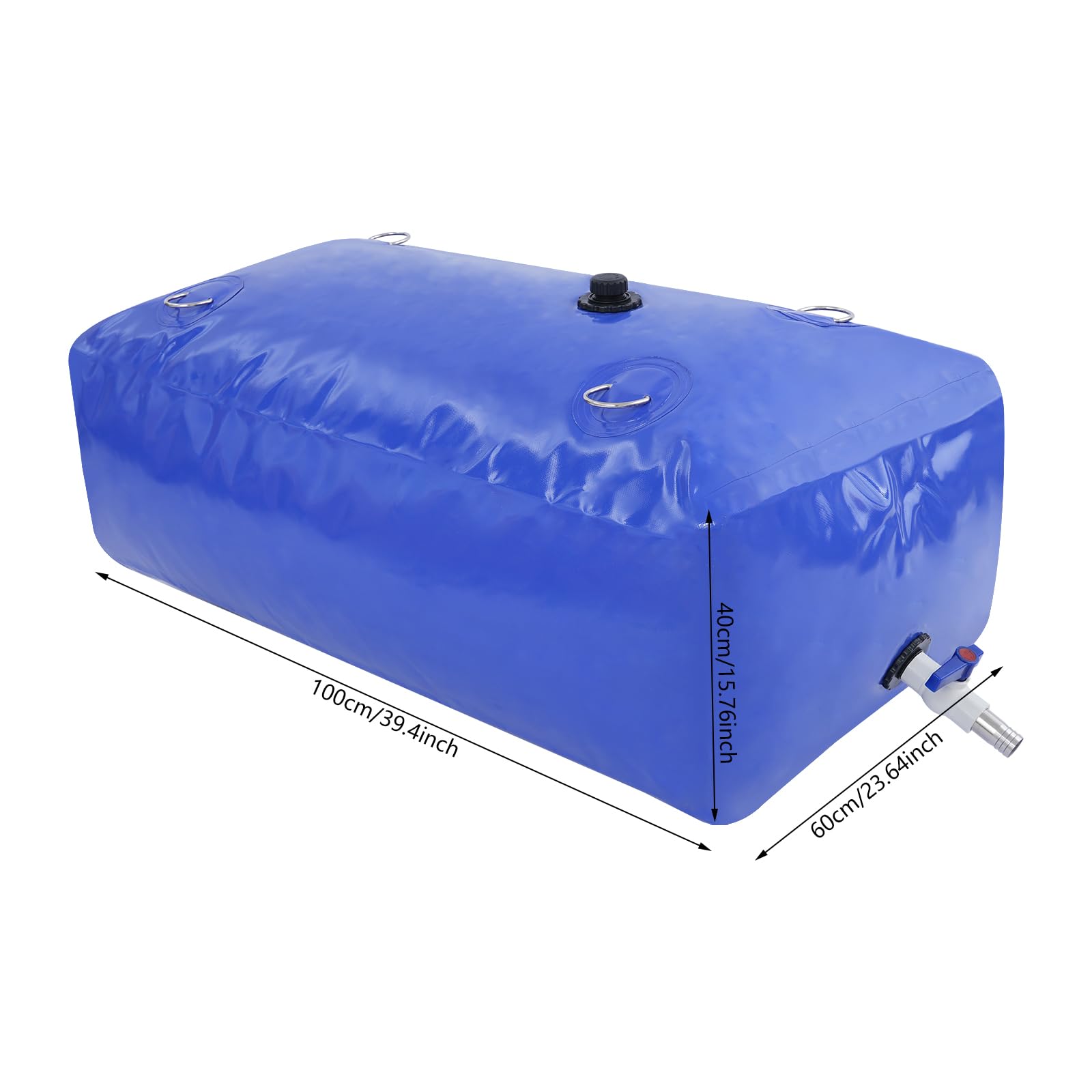 Faltbares Wasserblasen, Tragbarer Wassertank, AufbewahrungsbehäLter, TkkMivcOC Großem Wasserbehälter mit Zugring, für Brauchwasserspeicherung Regenwasseraufbereitun (240L)
