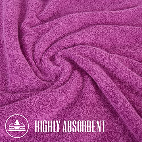 CityComfort Kapuzen Handtuch Poncho Für Kinder Bademantel Zum Wechseln Mit Taschen | Badeponcho Aus 100% Baumwolle | Ideal Für Ferien, Schwimmen, Surfen, Strand, Bad (10/13 Jahre, Rosa)