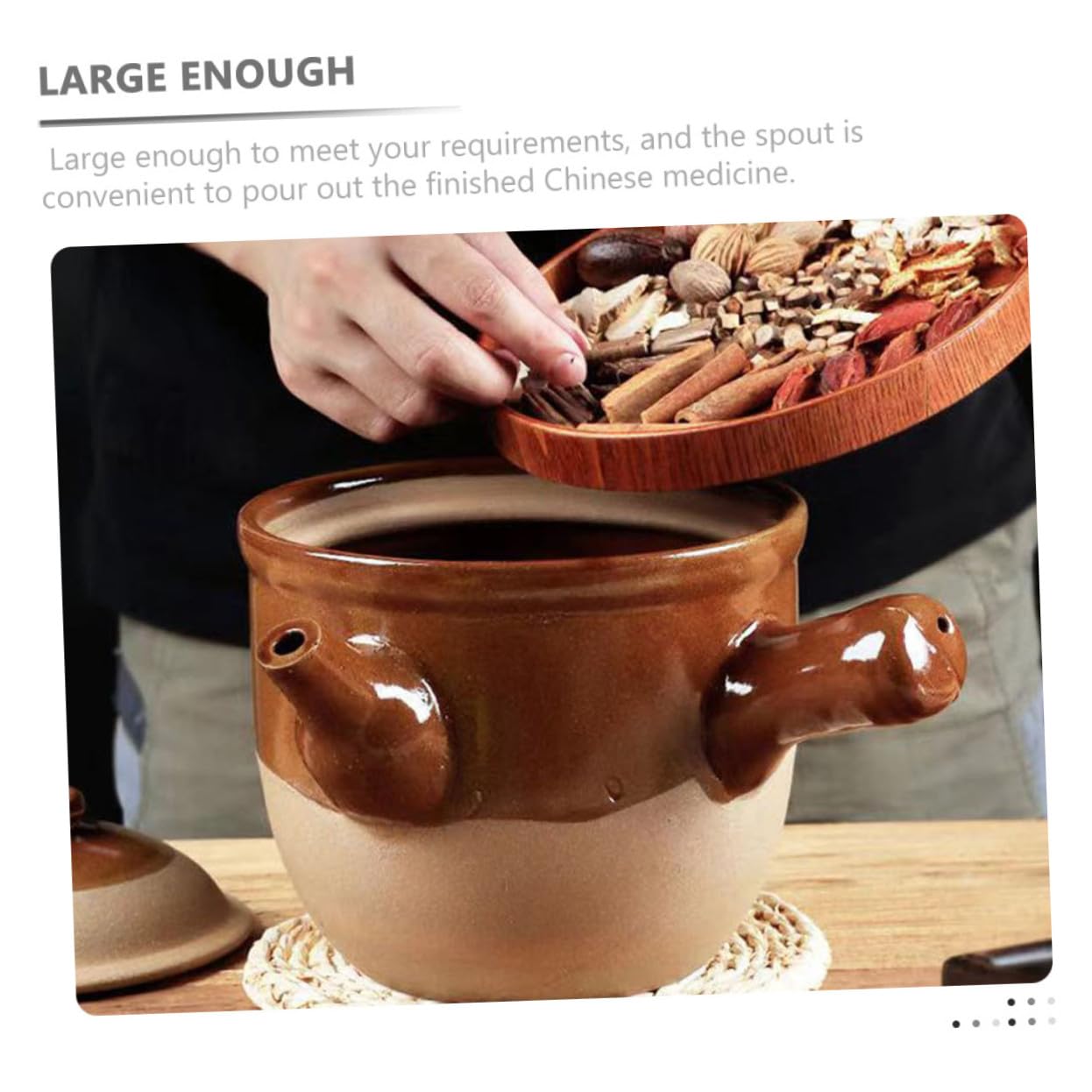 Casseruola per Decotti in Terracotta da 1, 5 in Argilla