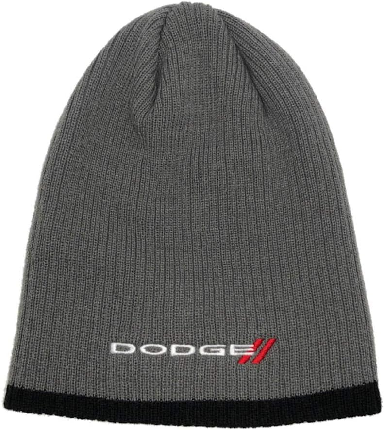 ダッジニットビーニーハット 男女兼用 ブラック/グレー