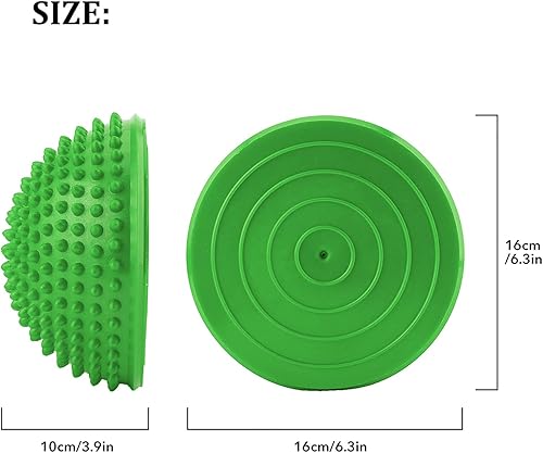 Miniatura 6 de Pelota de masaje de pies, pelotas inflables de PVC para yoga, antideslizantes, medio punto de masaje, bola de equilibrio para gimnasio, fitness,
