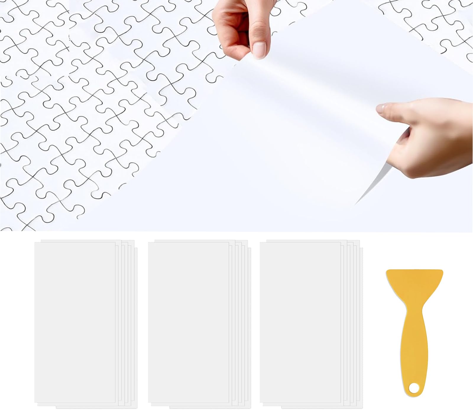 20 Puzzle Saver Sheets, No Mess Glue Done in Seconds