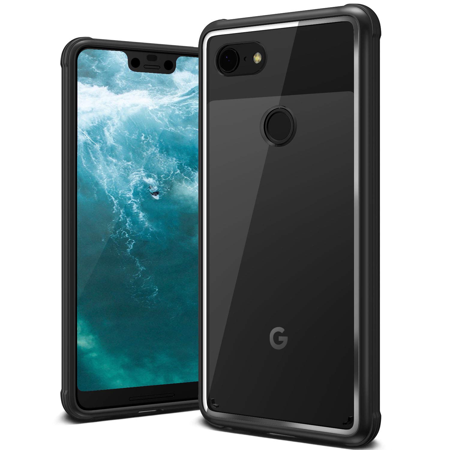 VRS Design Crystal Chrome designed for Google Pixel 3 XL cover/case - Black
