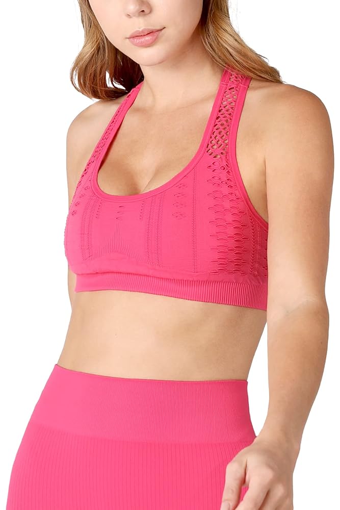 NIKIBIKI Women Seamless Peephole Racerback Bralette, Made in
