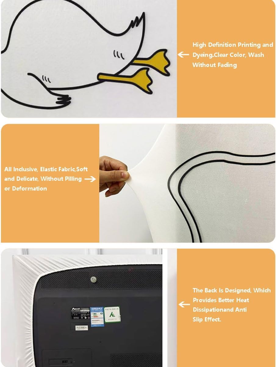 Universal TV Dust Cover 32-85in Indoor Art Cloth Display Protective Case Dust Proof TV Screen Protector Bedroom Living Room Decor(Size:55-65IN,Color:A)