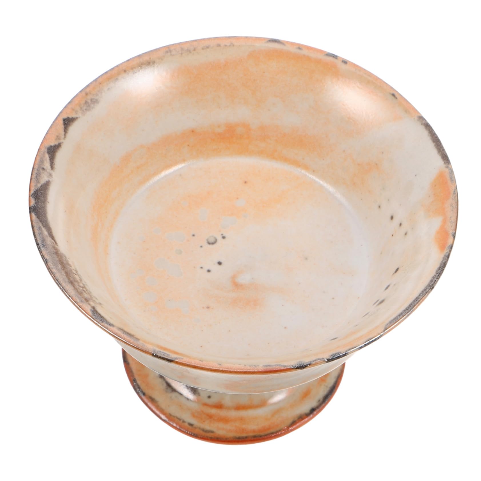 Bol sur pied céramique vintage, plateau de service chic