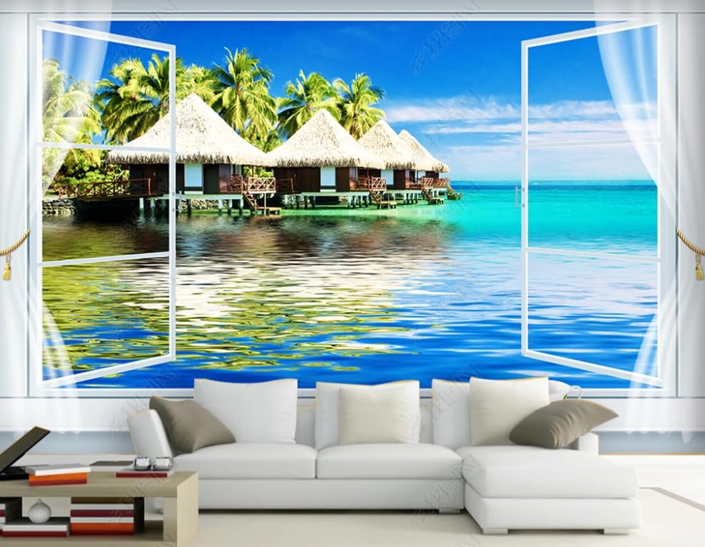 Papier peint intissé mer poster géant mural moderne salon et chambre 450x315