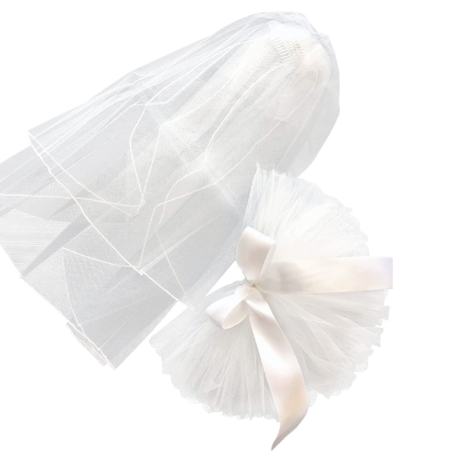 Booty Veil, (Bride's Booty Veil, Butt Veil, Bride's tutu) AND Hair Veil AND/OR ARM BANDS AT ADD'L COST