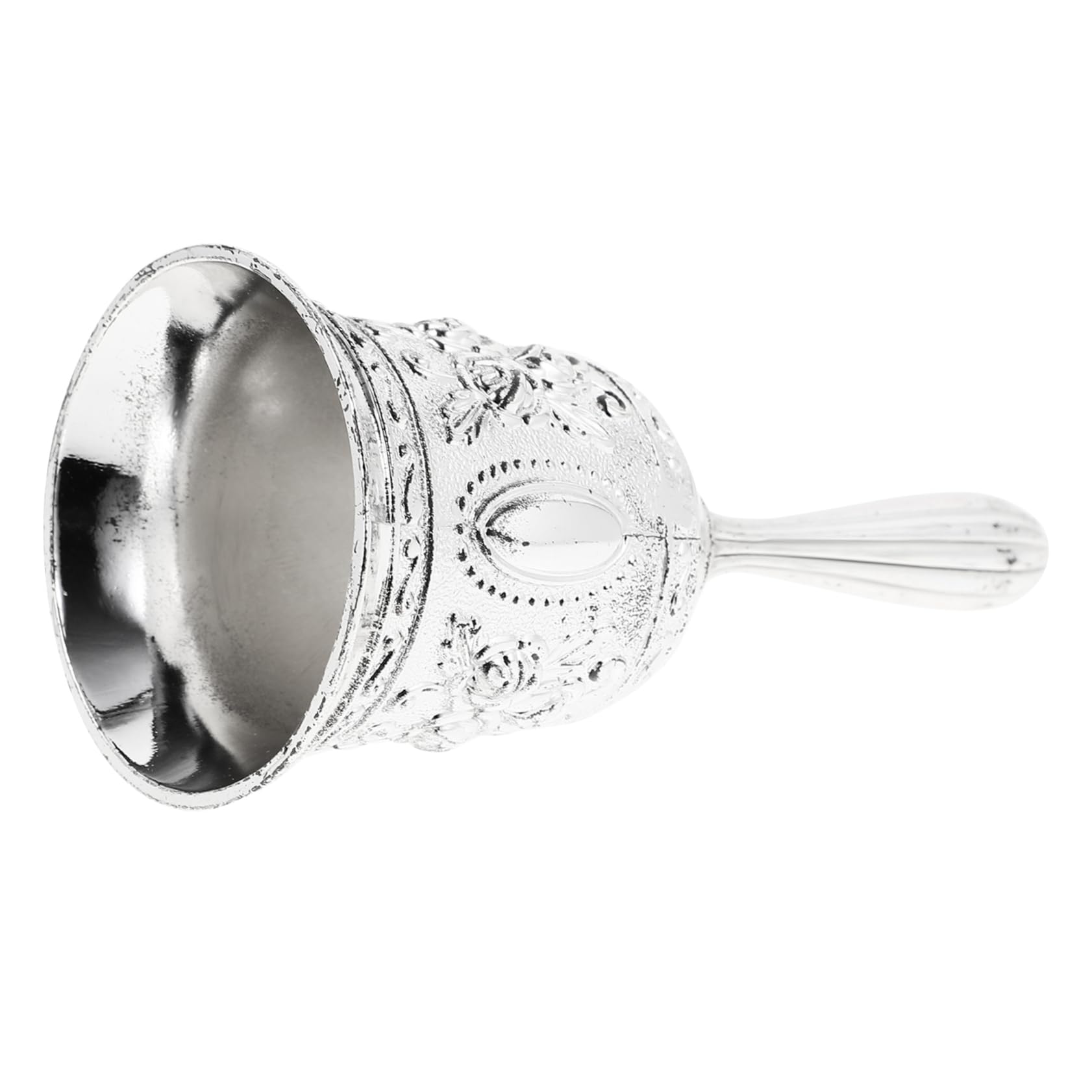 Angoily 4 Piezas Campana de Mano de Metal para Campana para Servicio y Escuelas para Entrenamiento de Mascotas y Infantiles Ergonómico y Sonido